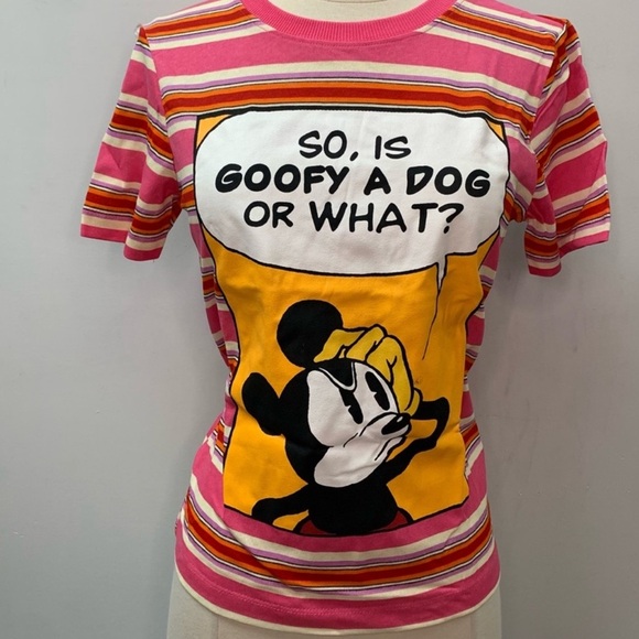 Zara Pink Striped Graphic Tee - Picture 2 of 5